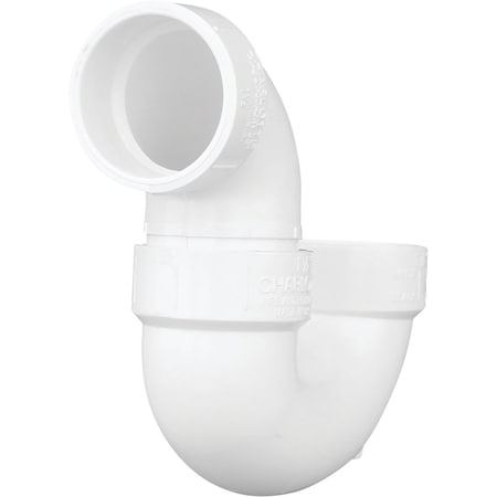 Charlotte Pipe And Foundry 1-1/2 In. White PVC P-Trap PVC 00706X 0600HA